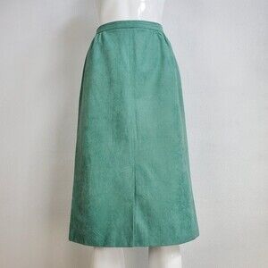 Vintage 70's Green Faux Suede Skirt